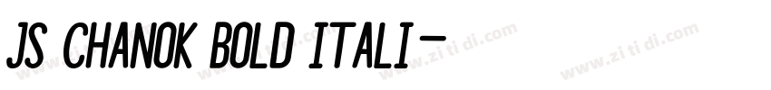 JS Chanok Bold Itali字体转换 JS Chanok Bold Itali字体转换